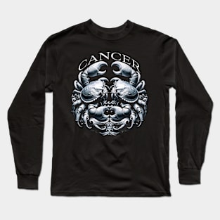 Intuitive Cancer Zodiac Crab & Water Element Long Sleeve T-Shirt